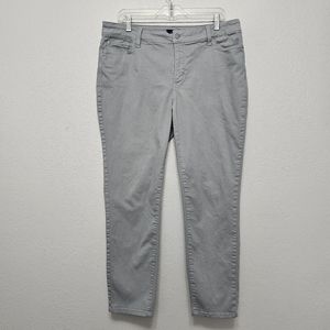 NYDJ Clarissa Stretch Ankle Jeans Gray-Blue Skinny Jeans Size 14